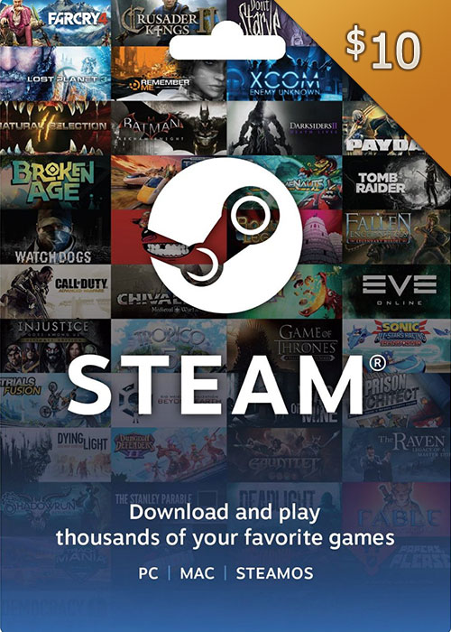Official Steam Gift Card 10 USD Steam Gift Card 10 USD