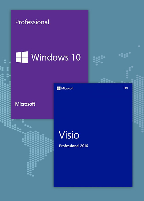 Official Windows10 Pro OEM + Visio Professional 2016 CD Keys Pack Windows10 Pro OEM + Visio Professional 2016 CD Keys Pack