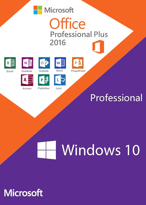 Win10 PRO + Office2016 Professional Plus Keys Pack-Email only