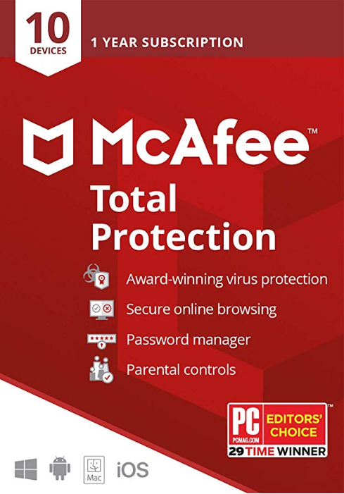 Official Mcafee Total Protection 10 Devices 1 Year Global Mcafee Total Protection 10 Devices 1 Year Global