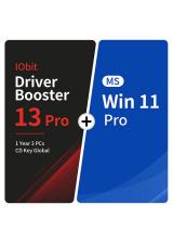 Official IObit Driver Booster 13 Pro 1 Year 3 PCs CD Key Global+MS Win 11 Pro  Pack