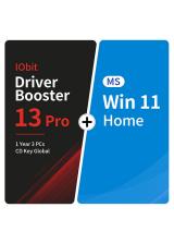 Official IObit Driver Booster 13 Pro 1 Year 3 PCs CD Key Global+MS Win 11 Home  Pack